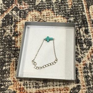 Turquoise Cross Chain Bracelet